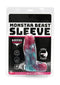 Monstar Beast Silicone Penis Sleeve 07 Pink Blue packaging showcasing its vibrant design and features.