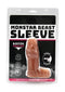 Monstar Beast Silicone Penis Sleeve 08 Vanilla packaging featuring premium design and ball stretcher hole.