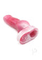 Monstar Beast Silicone Penis Sleeve 09 Pink White showcasing its soft pink and white silicone design for enhanced pleasure.