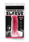 Monstar Beast Silicone Penis Sleeve 11 Pink White in packaging, designed for performance and excitement.