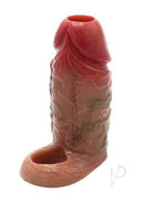 Monstar Beast Silicone Penis Sleeve Caramel - flexible and realistic design for enhanced intimate experiences.