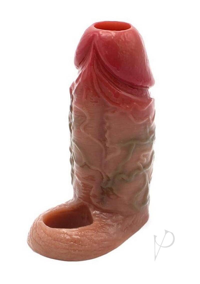 Monstar Beast Silicone Penis Sleeve Caramel - flexible and realistic design for enhanced intimate experiences.