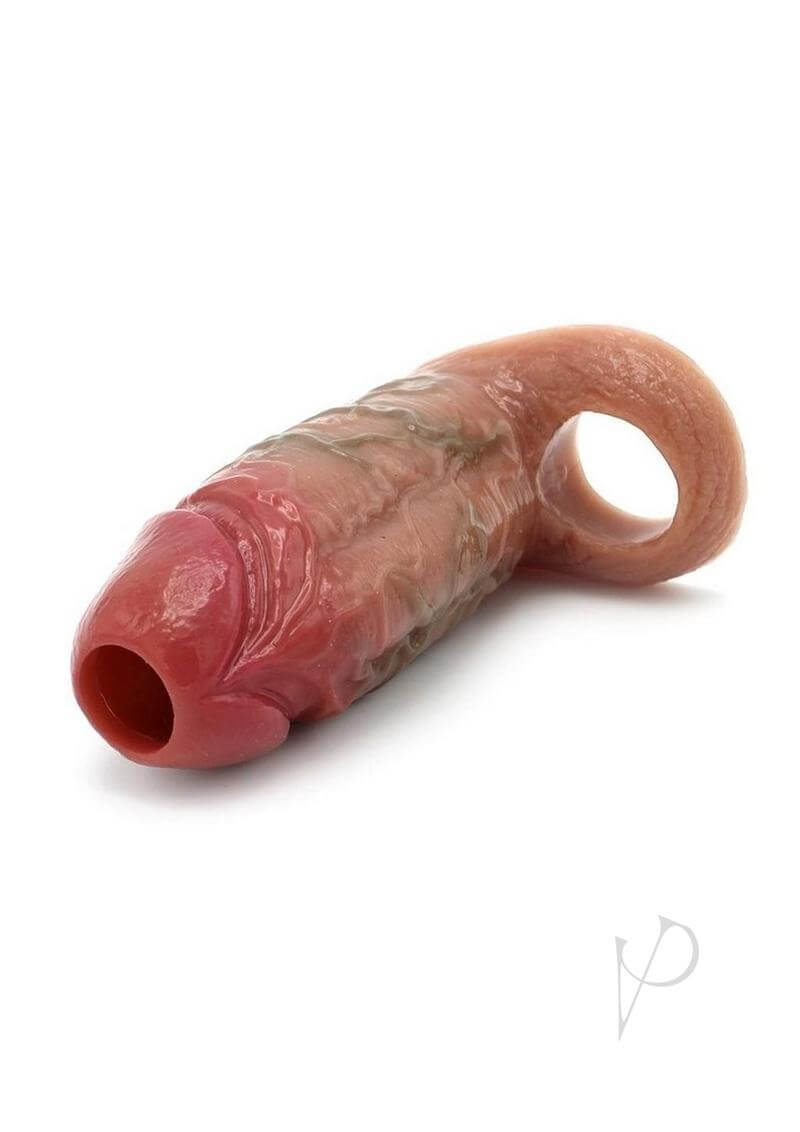 Monstar Beast Silicone Penis Sleeve Caramel with realistic design for enhanced intimate experiences.