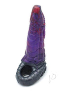 Monstar Beast Silicone Penis Sleeve Purple, designed for enhanced pleasure with unique ball stretcher feature.