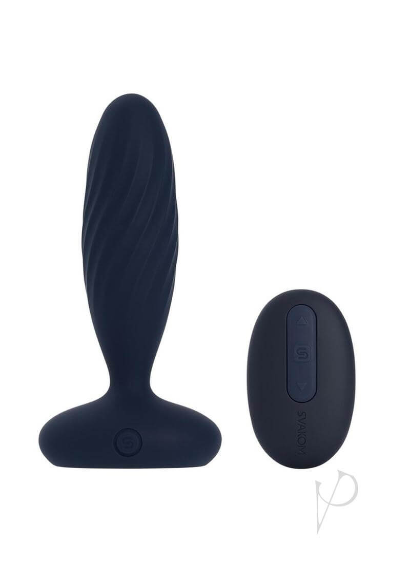 Jordan App-Controlled Thrusting Anal Vibrator with remote, featuring a sleek design for enhanced anal stimulation.