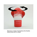 Tenga Rolling Head Cup Strong Disposable Masturbator Black with flexible design for enhanced sensations.