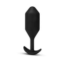 b-Vibe Vibrating Snug Plug 5 Weighted Anal Plug Black featuring body-safe silicone design.