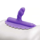 The Unicorn Uni Horn Twisted Textured Silicone Attachment in purple, designed for targeted pleasure and comfort.