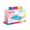 The Unicorn Magic Hide Non-penetrative Silicone Attachment packaging, showcasing external stimulation feature.