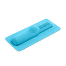The Unicorn Magic Hide Non-penetrative Silicone Attachment in vibrant blue color, designed for intense external stimulation.