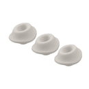 Womanizer 3-Pack Type A Stimulation Heads Warm Gray Small silicone heads for comfortable air pulse stimulation.