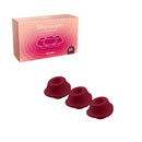 Womanizer 3-Pack Type A Stimulation Heads Bordeaux Medium replacement heads in soft silicone for Womanizer toys.
