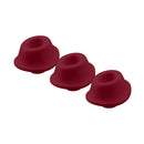 Womanizer 3-Pack Type A Stimulation Heads Bordeaux Medium soft silicone replacement heads for Womanizer toys.