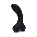 Fifty Shades Of Grey Sensation G-spot Finger Vibrator Black showing sleek design and curved shape for pleasure.