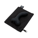 Fifty Shades Of Grey Sensation G-spot Finger Vibrator Black on a black pouch with zip.