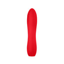 Luv Inc Lb72 Large Silicone Bullet Rechargeable Vibrator Red in bold red color, featuring a sleek silicone design.