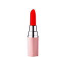 Luv Inc LV57 Lipstick Bullet Vibrator Light Pink with red tip design, resembling a lipstick, discreet and stylish.