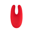 Luv Inc Bu89 Mini Bunny Rechargeable Silicone Vibrator Red in a bold red color with a playful bunny design.
