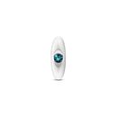 Viben Silver Anchor Buttplug Kit Clear Iridescent and Teal with a sparkling teal gemstone