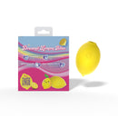 Dreamii Lemon Bliss Suction Clitoral Vibrator packaging with product overview and playful lemon design.