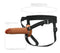 Fantasy X-Tensions Elite 7" Hollow Silicone Strap-On in brown with adjustable harness for extra length and lifelike feel