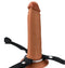 Fantasy X-Tensions Elite 7" Brown Hollow Silicone Strap-On with Dual Density Design