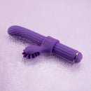 Magic Stick S1 Plus Multi-Functioning Vibe Purple Modular Rabbit Vibrator placed on a textured wet surface