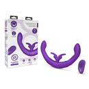 Together Couples Toy Remote Controlled Dual Ended Vibrator Purple with packaging displayed.