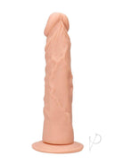 RealRock Skin Realistic Dildo 10 Inch Vanilla with lifelike texture and pronounced head for ultimate realism.