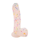 Get Lucky Confetti Dildo 8.5 inches with colorful confetti accents and translucent finish.
