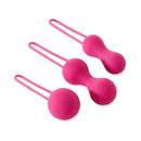 Je Joue Ami Silicone Kegel Set of 3 Fuchsia with three distinct weights for pelvic floor training.
