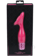 Royal Gems Duchess Silicone Rechargeable Vibrator Pink in stylish packaging for external stimulation
