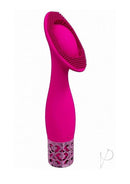 Royal Gems Duchess Silicone Rechargeable Vibrator Pink features a sleek design with stimulating bristles for indulgent pleasure.