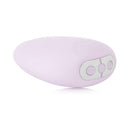 Je Joue Mimi Soft Soft Tip Clitoral Vibrator Lilac angled view showcasing its smooth design and control buttons.