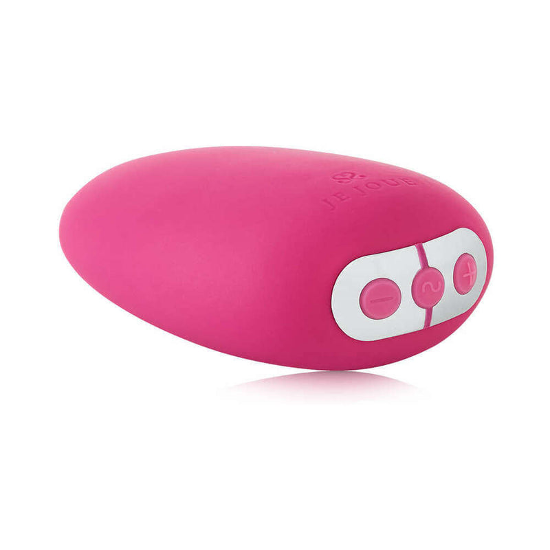 Je Joue Mimi Soft Silicone Clitoral Vibrator Fuchsia in vibrant pink with control buttons.