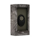 Je Joue Mio Rechargeable Vibrating Silicone Cock Ring Black in elegant packaging, showcasing its luxury design and functionality.
