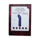 Je Joue G-Spot Bullet Vibrator Rechargeable Silicone Purple on packaging with product features and soft silicone texture.