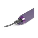 Je Joue G-Spot Bullet Vibrator Rechargeable Silicone Purple with charging cable connected.