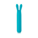 Je Joue Rabbit Bullet Vibrator Rechargeable Silicone Teal with rabbit-style ears in teal color.