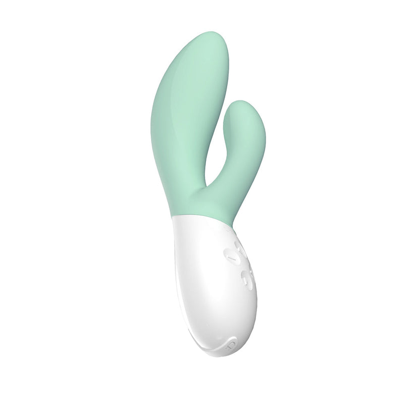 LELO INA 3 Rechargeable Dual Stimulator Seaweed in sleek design, combining luxury and functionality.