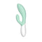 LELO INA 3 Rechargeable Dual Stimulator Seaweed in a sleek design showcasing its body-safe silicone and elegant curves.
