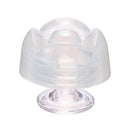 Iroha Petit Lily Disposable Clitoral Massager Clear showcasing its jelly-like texture and unique shape.