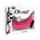 Love To Love Oh Oui Silicone Banana Vibrator Pink in packaging with soft silicone design and 7 vibrations.