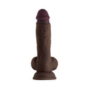 Shaft Model A 8.5 inch Dual Density Dildo with Balls Mahogany, straight shape and dual-density construction.