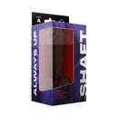 Shaft Model A 7.5 Inch Dual Density Silicone Dildo Mahogany packaging with clear display.
