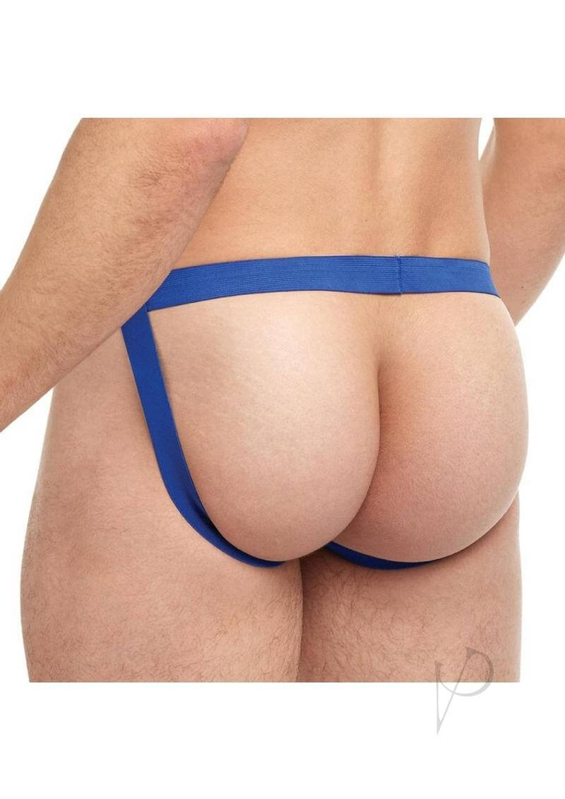 Goal Line Low Rise Jockstrap Blue Small Medium, showcasing a snug fit and low-rise cut for confident support.