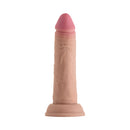 Shaft Model J 6.5 Inch Dual Density Silicone Dildo Pine standing upright with a realistic design and soft tip.