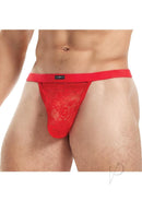 Lace King Lace G String Large XLarge Red showcasing bold style and high-quality lace design