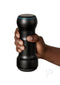 Kiiroo Feel Pocket PowerBlow black pocket stroker and suction combo in hand for customized pleasure
