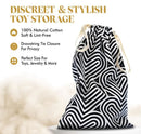 The Collection Bomba Cotton Toy Storage Bag with a stylish design for discreet organization of toys and more.